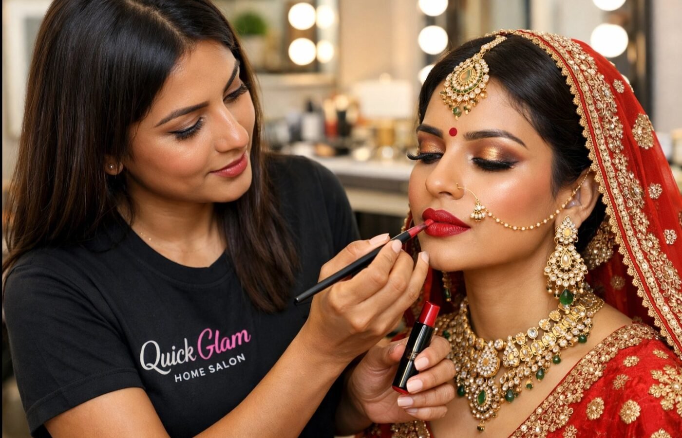 bridal makeup at home
