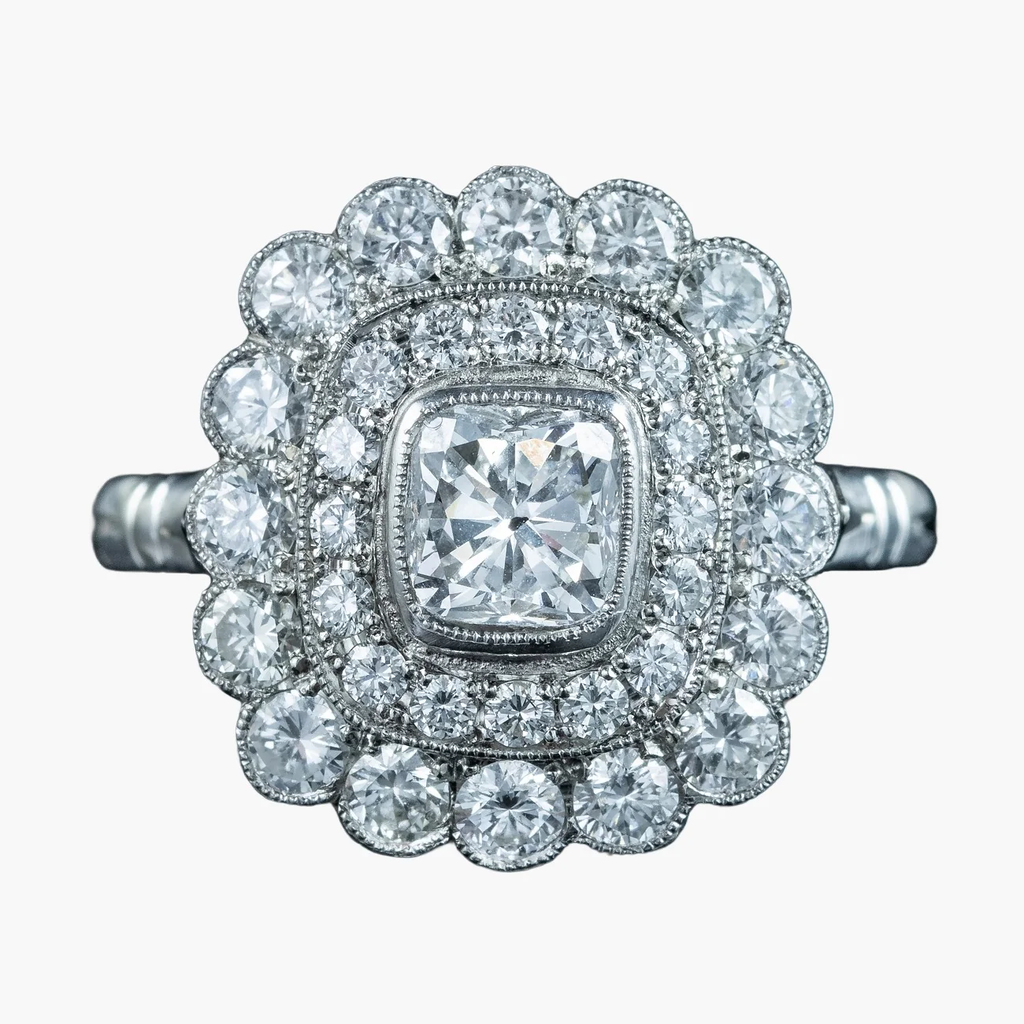 antique diamond cluster rings