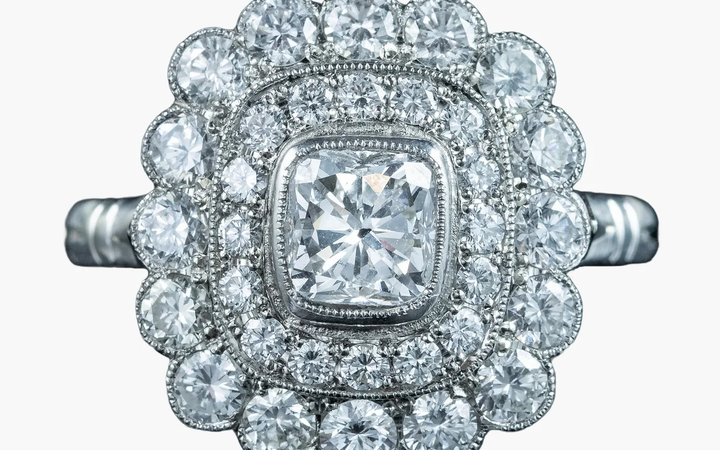 antique diamond cluster rings